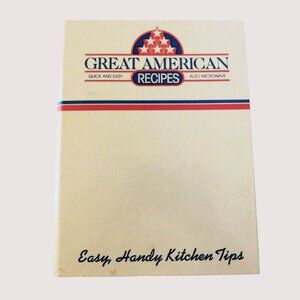 Great American Recipes Vintage 80s Cookbook Over 60 Recipe Cards HB Binder